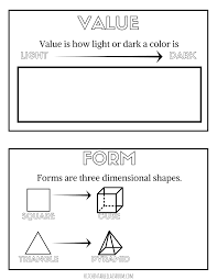 The Formal Elements Of Art For Kids With Free Printable Book The Kitchen Table Classroom Formal Elements Of Art Elements Of Art Art Worksheets