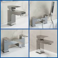 Waterfall basin & bath shower mixer tap set (chrome). Bath Taps 0 99 Dealsan