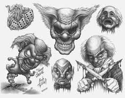 Realistic skull tattoos with flames.its looking like its burning with red fire on inner bicep. 16 Best Clown Tattoo Ideas Designs And Pictures