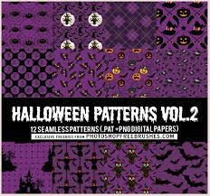 Witchy cat hat by red heart. 12 Seamless Halloween Purple Patterns Photoshop Free Brushes