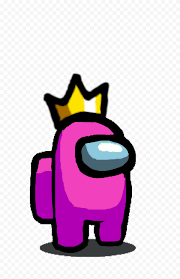 Hd Among Us Pink Crewmate Character With Crown Hat Png Crown Hat Character Png