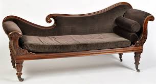 The chaise longue, also known as a day bed or fainting couch, is an upholstered couch with a high head rest on one side and open on the other, long enough to support the legs. Lot 1109 A Regency Rosewood Chaise Longue The