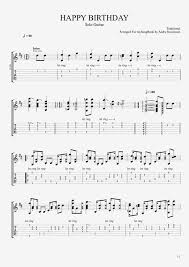 Traditional Happy Birthday Guitar Sheet Music Tab Guitar