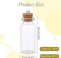 Amazon.com: Mozeat Lens 10ml Mini Glass Bottles with Cork ...