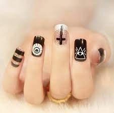 Uñas postizas negras uñas negras largas uñas negras. Kennya Barrios Unas Acrilicas