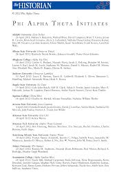Phi Alpha Theta Initiates