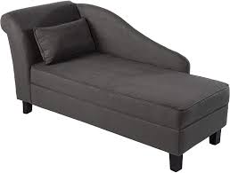 Adding a chaise lounge to your living room gives an unexpected and sophisticated focal point. Amazon Com Aberdale Chaise Lounge W Storage Gray Kitchen Dining