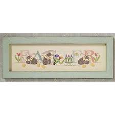 All models are stitched on 28 ct. Cross Eyed Cricket Easter Cross Stitch