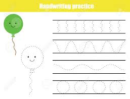 Handwriting printables with drawing box. Handwriting Practice Sheet Educational Children Game Printable Royalty Free Cliparts Vectors And Stock Illustration Image 88074818