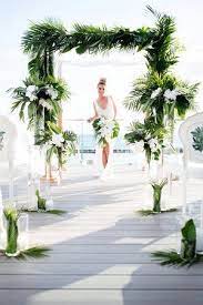 Modern Tropical Ceremony Palma Dolce Wedluxe Tropical Wedding Decor Tropical Wedding Theme Wedding Arch