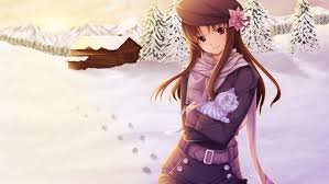 But for those of you who like your anime girls a bit more old school! Cute Anime Girl Brown Eyes Brown Hair With Cat Winter Wallpapers Hd Desktop And Mobile Backgrounds