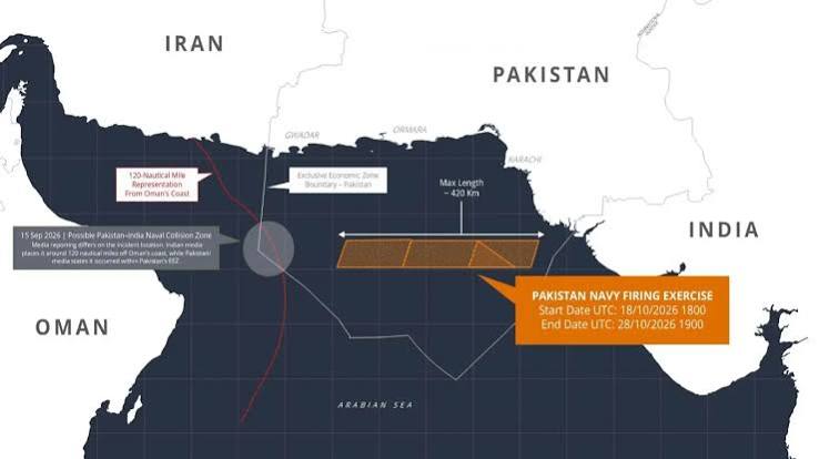 Pakistan Navy Notam,भारतीय युद्धपोत से टक्कर के बाद बौखलाई पाकिस्तानी नौसेना, 'लाइव फायरिंग' का किया ऐलान, NOTAM जारी - pakistan navy issued notam live firing alert after indian ...