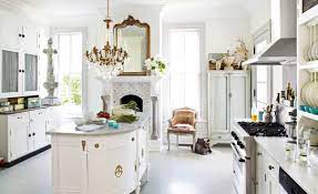 Choose a white and gray color scheme for a contemporary kitchen design. 20 Chic French Country Kitchens Farmhouse Kitchen Style Inspiration