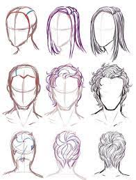 To create instructions for the first set of face features, divide the face into four sections with horizontal lines. How To Draw Hair Step By Step Image Guides How To Draw Hair Hair Sketch Drawing People