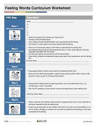 Fwc Steps Worksheet Preschool Ruler Community Emotional Inteligence Social Emotional Learning Feelings Words