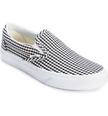 Black And White Slip Ons Vans Shop Vans Classic Slip On Sneaker Black True White Gingham Starting At 60 Similar Ones Also Ava With Images Gingham Shoes Vans Classic Slip On Sneaker Slip On Sneaker