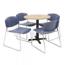Regency Office Furniture 30 Inch Round Table And 4 Zeng Stack Chairs Set Tbr30besc44 Rof Tbr30besc44 School Furniture