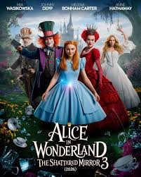 🎬 Alice in Wonderland 3: The Shattered Mirror (2026) 👉 Mia Wasikowska,  Johnny Depp, Helena Bonham Carter, Anne Hathaway Underland is no longer a  dream — it's a battlefield. In Alice in