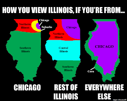 Chicago Humor City Map Suburb Funny Funny Maps Chicago Illinois Illinois