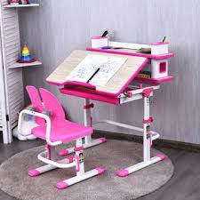 There are many different style to choose in and we will ask them to can fashionable images. Generic Children S Desk Chair Set With Height Adjustable Study Table And Winged Backrest Chair Pink