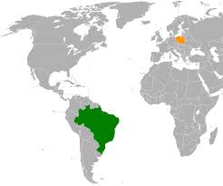 Brazil covers nearly half of south america and is the continent's largest nation. File Brazil Poland Locator Png Wikimedia Commons