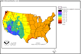 United States Yearly Annual And Monthly Mean Relative Humidity