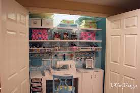 If you're into crafting, quilting, sewing or some other creative hobby, it's really nice to have a dedicated space for those pursuits.working at the kitchen table isn't so pleasant. The Sewing Room Of Your Dreams Could Be Hiding In Your Closet A Simple Diy Conversion Is All That Stan Small Sewing Space Sewing Closet Sewing Room Design