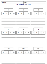 Leçon, exercices & évaluation à imprimer. Jeux Mathematiques Micetf