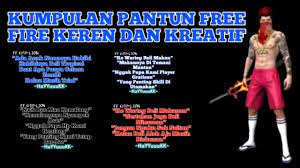 Pantun anak ff terbaru vs free fire. Kumpulan Pantun Free Fire Keren Dan Kreatif Menurut Alvin Afifudin Youtube