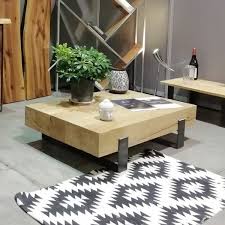 En bois ou en métal, elles. Table Basse Bois Massif Charpente Table De Salon Chene Brut Poutre Loftboutik