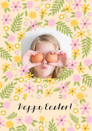 Can be used for wallpaper, cover fills, web page background, surface cute baby print with simple floral ornament in white, pastel blue, pink, yellow colors. Happy Easter Flower Pattern Happy Easter Cards Send Real Postcards Online