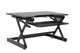 5.25 to 15.5h(top shelf above desk) limited. Rocelco Eadr Ergonomic Height Adjustable Sit Stand Desk Computer Riser Black Finish 32 Wide With Retractable Keyboard Tray Dual Monitor Capable 50lb Capacity Office Products Monitor Accessories Urbytus Com