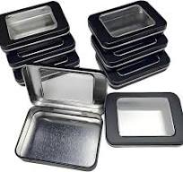 Amazon.com: CHSZCHOMER 8 Pack Tin Container Box with Clear ...