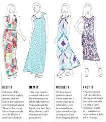 Shorten the length of a maxi dress by wearing a belt around your waist. Pin By Eyesopenwide Heartopenevenwide On Fashion Diy Maxi Dress Maxi Dress Maxi Dress Too Long