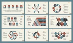 Six Finance Charts Slide Templates Set Vector Free Download