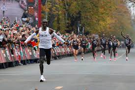Traditional road races these are the longest type of marathon races that take place on paved roads, with or without safety precautions or controlled traffic. Eliud Kipchoge Breaks Two Hour Marathon Barrier The New York Times