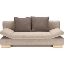 Dreisitzer In Braun Beige Textil Sofa Mit Schlaffunktion Schlafsofa Sofa