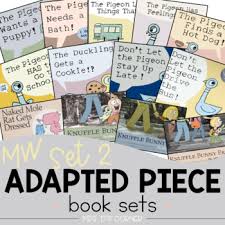 Mo willems's beloved characters from don't let the pigeon drive the bus!, the duckling gets a cookie!?, knuffle bunny: Mo Willems Set 2 Adapted Piece Book Set 13 Book Sets Pigeon Knuffle Bunny