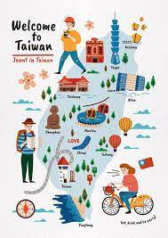 台灣地圖 插畫 的圖片搜尋結果 how to draw hands map design travel maps