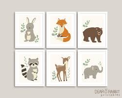 Animals Nursery Prints Set Of 6 Prints Nursery Decor Etsy In 2020 Nursery Animal Prints Animal Nursery Nursery Prints
