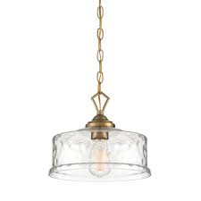 Start by turning off the power and using a circuit tester to make sure that it is off. Designers Fountain Drake Brushed Gold One Light Down Pendant With Clear Hammered Glass 96332 Bg Bellacor
