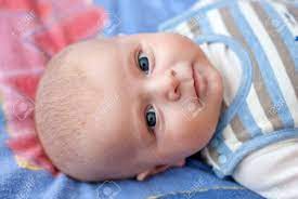 Adorable Baby Boy With Blue Eyes 5 Weeks Old Smiling Stock Photo Picture And Royalty Free Image Image 16405779