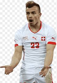 The red jersey features a switzerland national team emblem, puma logo and swiss flag emblem along with a number 23 on the front and additional puma logos on the shoulders. Shaqiri Png Images Pngegg