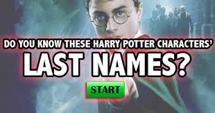 List gender birth place birth year name surname. Quizfreak Do You Know These Harry Potter Characters Last Names