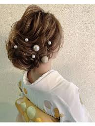 お着物 ルーズシニヨン l064879903 ヘアセットサロン イリス iris のヘアカタログ ホットペッパービューティー ヘアーアレンジ ロング 夜会巻き 成人式 髪型