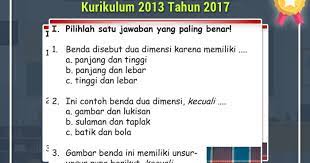 Soal kelas 2 sd yang akan menjadi pokok pembahasan pada postingan ini. Soal Uts Sbdp Kelas 2 Semester 1 Kurikulum 2013 Tahun 2017 Operator Sekolah