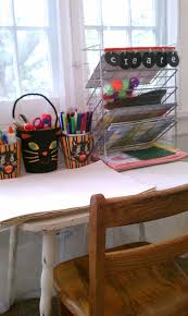 Kid S Craft Table Set Up One Craft Table Kids Craft Tables Childrens Playroom