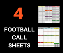 4 Football Call Sheets Free To Download And Print Pro