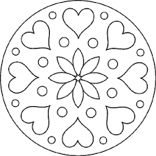 Mandala Malvorlageben Mit Symbolen Für Kinder Und Erwachsene