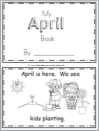 Free April Mini Book For Kindergarten Reading Madebyteachers Kindergarten Books Kindergarten Reading Preschool Reading